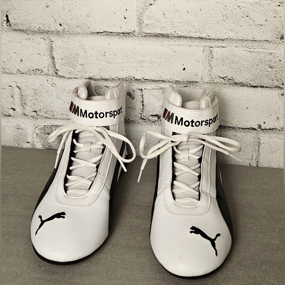 Puma BMW Motorsport Future Cat Mid Driving Shoes Mens 10.5 White - Picture 4 of 11